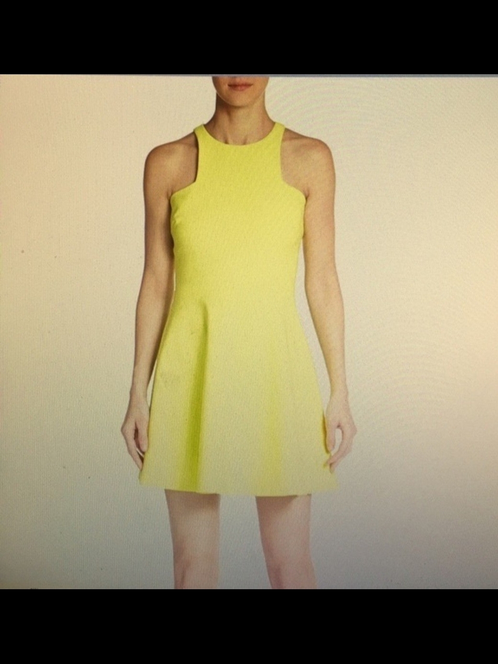 Elizabeth and James Neon Yellow Sleeveless A-Line Dress
